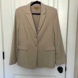 Alex Marie Suit Jacket Beige pinstriped